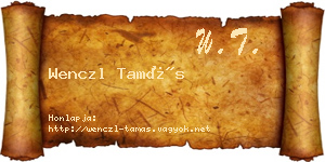 Wenczl Tamás névjegykártya