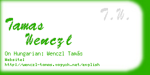 tamas wenczl business card